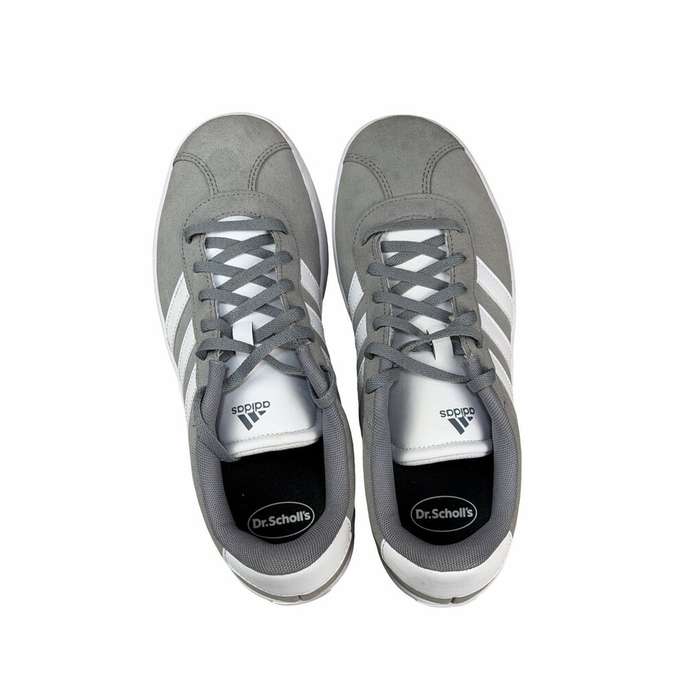 Size 6 Kids Adidas ID6314 Grey White VL Court 3.0 Shoes Sneakers Women 7 Men 6 - Picture 6 of 8